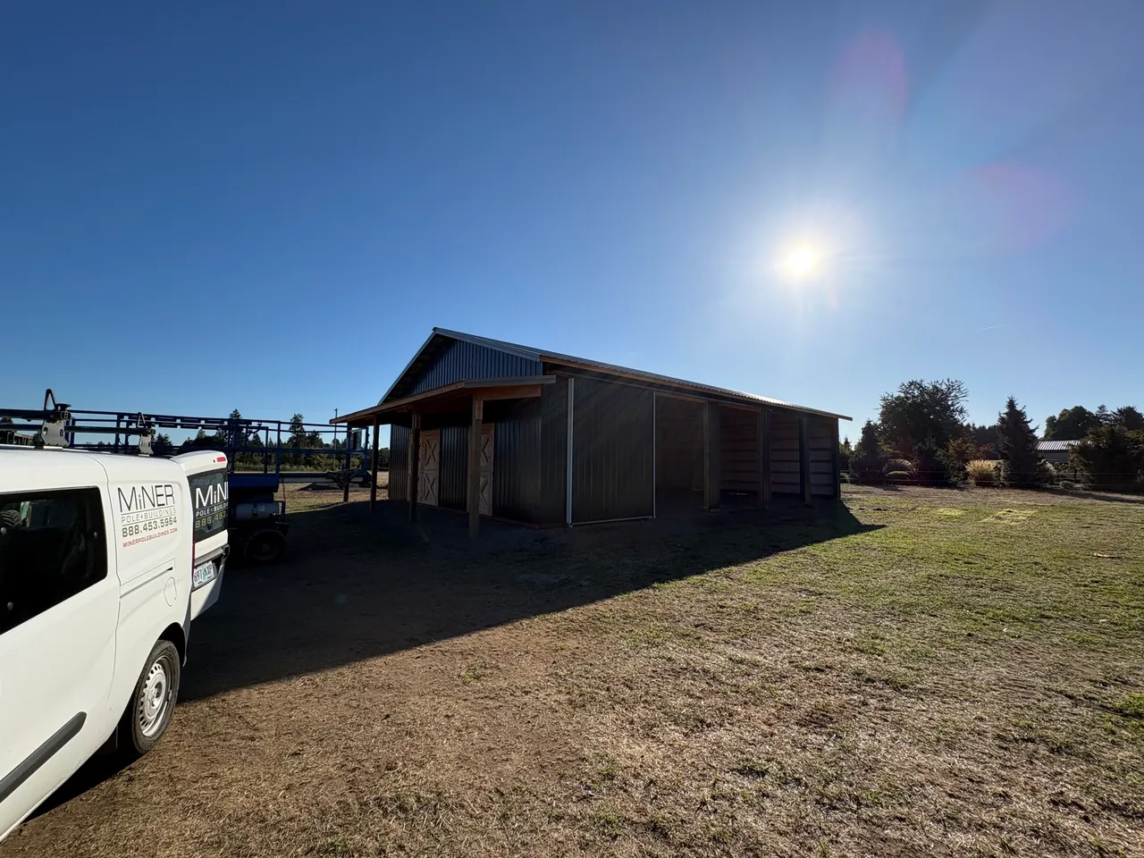36×60 Livestock Barn with Dutch Doors — Aurora, Oregon — finished building