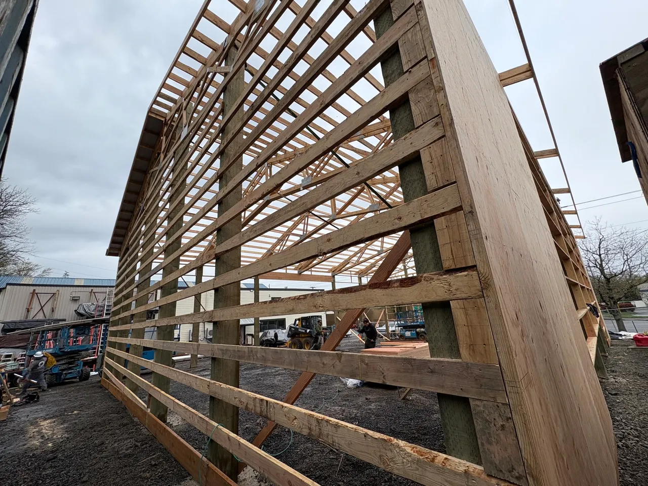 50×72 Commercial Storage Building — Portland, Oregon during construction