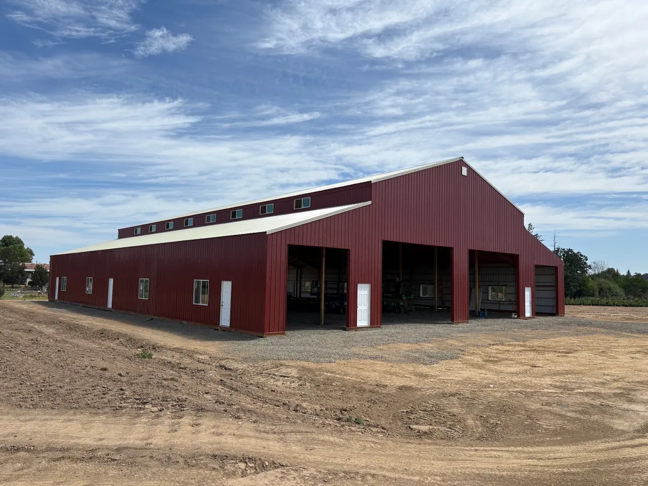 50×120 Monitor-Style Ag Building — Washington County, OR — finished building